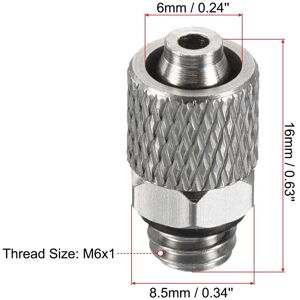 Unique Male Thread Tube OD Compression Fitting, Straight Air Tube Hose Adapter Connector - Silver - M6x1 Silver M6x1 Unique Male Thread Tube OD Compression Fitting, Straight Air Tube Hose Adapter Connector - Silver - M6x1 Silver M6x1