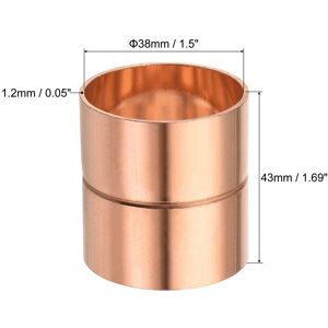 Unique Copper Pipe Straight Connecting Adapter with Rolled Tube Stop C x C Solder Connection for Plumbing 38mm Unique Copper Pipe Straight Connecting Adapter with Rolled Tube Stop C x C Solder Connection for Plumbing 38mm