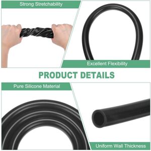 Unique Silicone Tubing, Silicone Rubber Vacuum Tube, High Temp Water Air Hose Pipe for Pump/Liquid Black 3/8 Unique Silicone Tubing, Silicone Rubber Vacuum Tube, High Temp Water Air Hose Pipe for Pump/Liquid Black 3/8