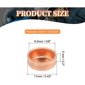 Unique Copper Pipe End Caps, Copper Fitting Cap Sweat Plug Connection - Brown 3/8 Inch Unique Copper Pipe End Caps, Copper Fitting Cap Sweat Plug Connection - Brown 3/8 Inch