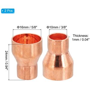 Unique Copper Reducers, 99.9% Pure Copper Reducing Coupling Pressure Fitting Pipe Tube Connector Adapter - Brown 5/8 Unique Copper Reducers, 99.9% Pure Copper Reducing Coupling Pressure Fitting Pipe Tube Connector Adapter - Brown 5/8