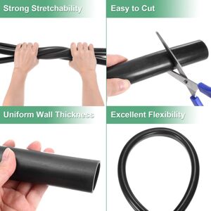 Unique Silicone Tubing, Flexible Silicone Rubber Tube, High Temp Water Air Hose Pipe for Pump/Liquid Transfer - Black 31/32 Unique Silicone Tubing, Flexible Silicone Rubber Tube, High Temp Water Air Hose Pipe for Pump/Liquid Transfer - Black 31/32