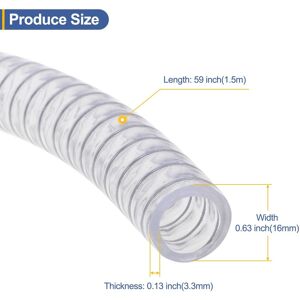 Unique Steel Wire Reinforced Tubing Chemical Resistant Flexible Vinyl Hose Pipe High Pressure Thick Hose Suction Tube 5/8 Unique Steel Wire Reinforced Tubing Chemical Resistant Flexible Vinyl Hose Pipe High Pressure Thick Hose Suction Tube 5/8