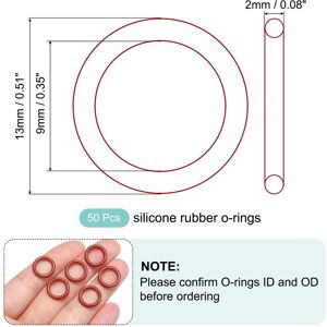 Unique Silicone O-Ring Metric VMQ Sealing Gasket Replacement 50A Durometer for Plumbing Compressor Faucets Valves Repair - Red 9mm x 13mm x 2mm Unique Silicone O-Ring Metric VMQ Sealing Gasket Replacement 50A Durometer for Plumbing Compressor Faucets Valves Repair - Red 9mm x 13mm x 2mm