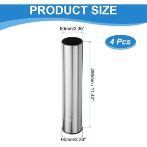 Unique Stove Pipe, Stainless Steel Thickened Lengthen Straight Tent Stove Chimney Pipe with Turned Edges Flue Extension 4 Pcs 6x30cm(D*L) Unique Stove Pipe, Stainless Steel Thickened Lengthen Straight Tent Stove Chimney Pipe with Turned Edges Flue Extension 4 Pcs 6x30cm(D*L)