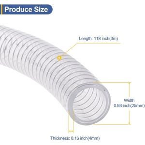 Unique Steel Wire Reinforced Tubing Chemical Resistant Flexible Vinyl Hose Pipe High Pressure Thick Hose Suction Tube 63/64 Unique Steel Wire Reinforced Tubing Chemical Resistant Flexible Vinyl Hose Pipe High Pressure Thick Hose Suction Tube 63/64
