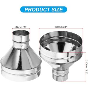 Unique Round Duct Reducer Increaser Connector, Galvanized Steel Adapter Pipe Fitting for Bathroom Kitchen Ventilation System 8 Inch to 3 Inch Unique Round Duct Reducer Increaser Connector, Galvanized Steel Adapter Pipe Fitting for Bathroom Kitchen Ventilation System 8 Inch to 3 Inch