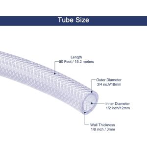 Unique Tubes Braided Reinforced Tubing Flexible Hose Pipe 1/2 Unique Tubes Braided Reinforced Tubing Flexible Hose Pipe 1/2