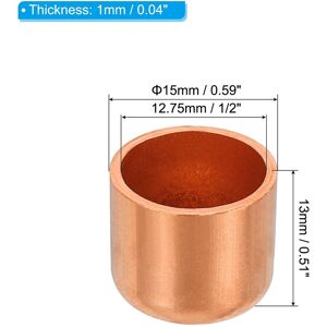 Unique Copper Pipe End Caps, Copper Fitting Cap Sweat Plug Solder Connection for Plumbing HVAC Air Conditioner - Copper Color 1/2 Inch Unique Copper Pipe End Caps, Copper Fitting Cap Sweat Plug Solder Connection for Plumbing HVAC Air Conditioner - Copper Color 1/2 Inch