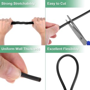 Unique Silicone Tubing, Flexible Silicone Rubber Tube, High Temp Water Air Hose Pipe for Pump/Liquid Transfer - Black 3/32 Unique Silicone Tubing, Flexible Silicone Rubber Tube, High Temp Water Air Hose Pipe for Pump/Liquid Transfer - Black 3/32