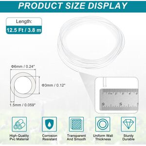 Unique Clear Tubing, Tube Lightweight Vinyl Hose, Transparent Flexible Plastic Water Tubing for Transfer 3mm ID x 6mm OD Unique Clear Tubing, Tube Lightweight Vinyl Hose, Transparent Flexible Plastic Water Tubing for Transfer 3mm ID x 6mm OD