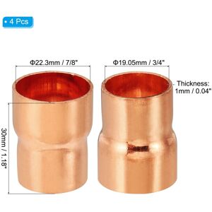 Unique Copper Reducer, Pure Copper Reducing Coupling Pressure Fitting Pipe Tube Connector Adapter with Sweat Connection 7/8 Unique Copper Reducer, Pure Copper Reducing Coupling Pressure Fitting Pipe Tube Connector Adapter with Sweat Connection 7/8