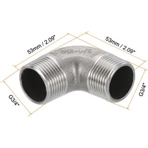 Unique Stainless Steel Elbow Fittings Threaded Adapter Pipe Fitting for Connecting Water Pipes Air Tube Cast Coupling - Silver G3/4 Unique Stainless Steel Elbow Fittings Threaded Adapter Pipe Fitting for Connecting Water Pipes Air Tube Cast Coupling - Silver G3/4