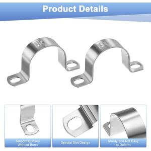 Unique Conduit Clamps, Stainless Steel Rigid Pipe Strap U Bracket Pipe Clamps with Holes for Plumbing/Conduit/Wire/Pipe - Silver 10-Pack 1-5/8 Unique Conduit Clamps, Stainless Steel Rigid Pipe Strap U Bracket Pipe Clamps with Holes for Plumbing/Conduit/Wire/Pipe - Silver 10-Pack 1-5/8