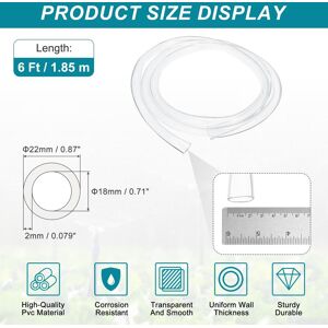 Unique Clear Tubing, Tube Lightweight Vinyl Hose, Transparent Flexible Plastic Water Tubing 18mm ID x 22mm OD Unique Clear Tubing, Tube Lightweight Vinyl Hose, Transparent Flexible Plastic Water Tubing 18mm ID x 22mm OD