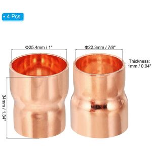 Unique Copper Reducer, Pure Copper Reducing Coupling Pressure Fitting Pipe Tube Connector Adapter with Sweat Connection 1 Unique Copper Reducer, Pure Copper Reducing Coupling Pressure Fitting Pipe Tube Connector Adapter with Sweat Connection 1