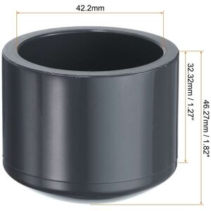 Unique Pipe End Cap Fitting Furniture Grade Plug Adapter Water Pipe Fittings Cap Plug Socket Connector for Building Garden DIY - White 1-1/4 Unique Pipe End Cap Fitting Furniture Grade Plug Adapter Water Pipe Fittings Cap Plug Socket Connector for Building Garden DIY - White 1-1/4