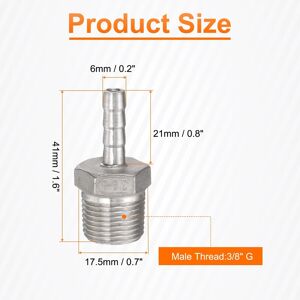 Unique Stainless Steel Hose Barb Fitting Pipe Fitting Air Hose Barb Fittings Coupler Thread Connector Adapter for Water Fuel 6mm Barbed x G 3/8 Unique Stainless Steel Hose Barb Fitting Pipe Fitting Air Hose Barb Fittings Coupler Thread Connector Adapter for Water Fuel 6mm Barbed x G 3/8