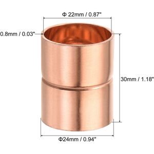 Unique Copper Pipe, Straight, Connecting Adapter with Rolled Tube Stop C x C Solder Connection for Plumbing 22mm Unique Copper Pipe, Straight, Connecting Adapter with Rolled Tube Stop C x C Solder Connection for Plumbing 22mm