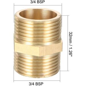 Unique Brass Threaded Pipe Fitting, Hex Bushing Connector Adapter - Copper Color - 3/4 x 3/4 Copper Color 3/4 x 3/4 Unique Brass Threaded Pipe Fitting, Hex Bushing Connector Adapter - Copper Color - 3/4 x 3/4 Copper Color 3/4 x 3/4