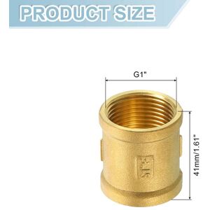 Unique Brass Pipe Fitting Coupling Connector Straight Hex Nipple Coupler Adapter for Plumbing Industrial and Residential G1 Unique Brass Pipe Fitting Coupling Connector Straight Hex Nipple Coupler Adapter for Plumbing Industrial and Residential G1