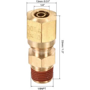 Unique Compression Tube Fitting Straight Coupling Adapter - Gold 1/4 Unique Compression Tube Fitting Straight Coupling Adapter - Gold 1/4