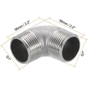 Unique Stainless Steel Elbow Fittings Threaded Adapter Pipe Fitting for Connecting Water Pipes Air Tube Cast Coupling - Silver G1 Unique Stainless Steel Elbow Fittings Threaded Adapter Pipe Fitting for Connecting Water Pipes Air Tube Cast Coupling - Silver G1