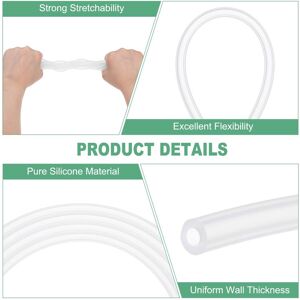 Unique Silicone Tubing, Silicone Rubber Vacuum Tube, High Temp Water Air Hose Pipe for Pump/Liquid Clear 5/32 Unique Silicone Tubing, Silicone Rubber Vacuum Tube, High Temp Water Air Hose Pipe for Pump/Liquid Clear 5/32