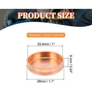 Unique Copper Pipe End Caps, Copper Fitting Cap Sweat Plug Connection - Brown 1 Inch Unique Copper Pipe End Caps, Copper Fitting Cap Sweat Plug Connection - Brown 1 Inch