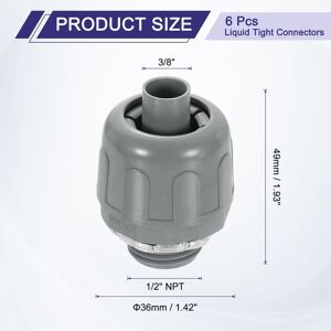 Unique Nonmetallic Liquid Tight Connectors, Degree Plastic Flexible Conduit Fittings for Conduit, Pipe Tube Connection and Leakproof 3/8 Unique Nonmetallic Liquid Tight Connectors, Degree Plastic Flexible Conduit Fittings for Conduit, Pipe Tube Connection and Leakproof 3/8
