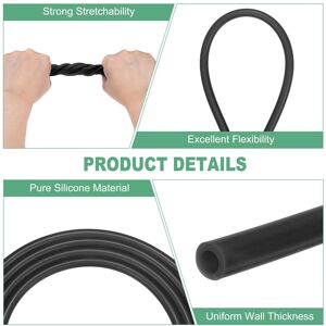 Unique Silicone Tubing, Silicone Rubber Vacuum Tube, High Temp Water Air Hose Pipe for Pump/Liquid Black 5/32 Unique Silicone Tubing, Silicone Rubber Vacuum Tube, High Temp Water Air Hose Pipe for Pump/Liquid Black 5/32