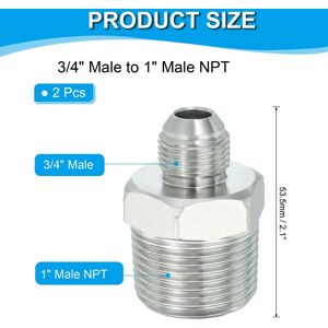 Unique Hex Reducing Nipple Connectors Pipe Adapter, Pipe Fitting Reducer Nipple Adapter Plated Steel Hydraulic Fitting - Silver Tone 3/4 Unique Hex Reducing Nipple Connectors Pipe Adapter, Pipe Fitting Reducer Nipple Adapter Plated Steel Hydraulic Fitting - Silver Tone 3/4