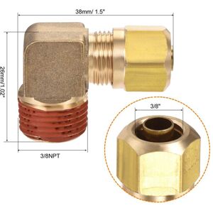 Unique Brass Elbow Compression Tube Fitting Degree Coupling - Gold 3/8 Unique Brass Elbow Compression Tube Fitting Degree Coupling - Gold 3/8