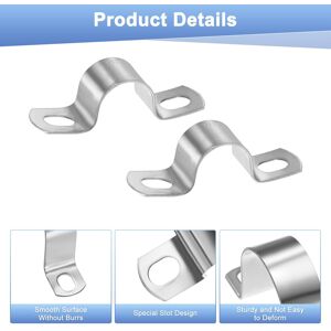 Unique Conduit Clamps, Stainless Steel Rigid Pipe Strap U Bracket Pipe Clamps with Holes for Plumbing/Conduit/Wire/Pipe - Silver 20-Pack 7/8 Unique Conduit Clamps, Stainless Steel Rigid Pipe Strap U Bracket Pipe Clamps with Holes for Plumbing/Conduit/Wire/Pipe - Silver 20-Pack 7/8