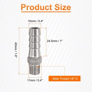 Unique Stainless Steel Hose Barb Fitting Pipe Fitting Air Hose Barb Fittings Coupler Thread Connector Adapter for Water Fuel 10mm Barbed x G 1/8 Unique Stainless Steel Hose Barb Fitting Pipe Fitting Air Hose Barb Fittings Coupler Thread Connector Adapter for Water Fuel 10mm Barbed x G 1/8