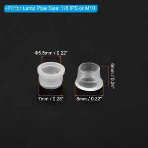 Unique Lamp Pipe Cord Protector, Plastic Tube Hole Washer Liner Bushing for Pipe - Clear 50 Pack Unique Lamp Pipe Cord Protector, Plastic Tube Hole Washer Liner Bushing for Pipe - Clear 50 Pack