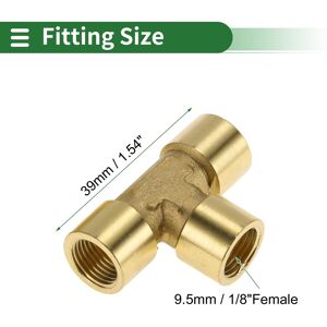 Unique Brass Pipe Fitting t Shaped 3 Way Cast Adapter 1.54 1/8 Unique Brass Pipe Fitting t Shaped 3 Way Cast Adapter 1.54 1/8