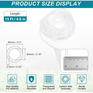 Unique Clear Tubing, Tube Lightweight Vinyl Hose, Transparent Flexible Plastic Water Tubing for Air Oil Water Transfer 4mm ID x 5mm OD Unique Clear Tubing, Tube Lightweight Vinyl Hose, Transparent Flexible Plastic Water Tubing for Air Oil Water Transfer 4mm ID x 5mm OD