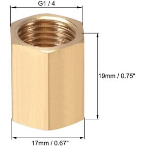 Unique Brass Pipe Fitting Connector Hex Nipple Coupler 6 Pcs G1/4 Unique Brass Pipe Fitting Connector Hex Nipple Coupler 6 Pcs G1/4