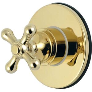 Kingston Brass Single-Handle Three-Way Diverter Valve with Trim Kit Polished Brass See Description Kingston Brass Single-Handle Three-Way Diverter Valve with Trim Kit Polished Brass See Description