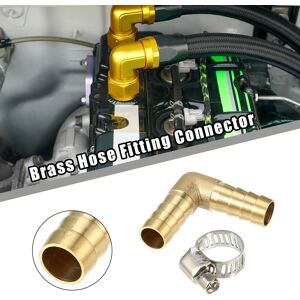 Unique 2 Set L Shaped Hose Barb L Barbed Tube Pipe Fitting Brass Hose Fitting Connector with Clamps 12mm Unique 2 Set L Shaped Hose Barb L Barbed Tube Pipe Fitting Brass Hose Fitting Connector with Clamps 12mm