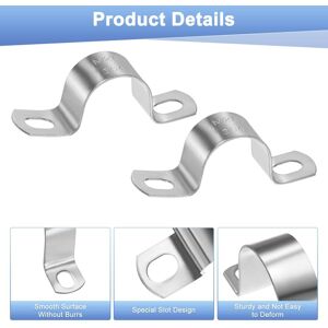 Unique Conduit Clamps, Stainless Steel Rigid Pipe Strap U Bracket Pipe Clamps with Holes for Plumbing/Conduit/Wire/Pipe - Silver 20-Pack 1-1/16 Unique Conduit Clamps, Stainless Steel Rigid Pipe Strap U Bracket Pipe Clamps with Holes for Plumbing/Conduit/Wire/Pipe - Silver 20-Pack 1-1/16