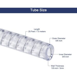 Unique Tube Steel Wire Reinforced Tubing Flexible Vinyl Hose Pipe Clear Suction Chemical Resistant Thick 3/8 Unique Tube Steel Wire Reinforced Tubing Flexible Vinyl Hose Pipe Clear Suction Chemical Resistant Thick 3/8