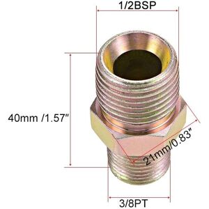 Unique Reducing Pipe Fitting Reducer Hex Nipple BSP Male Connector 4Pcs - Copper Color 3/8 x 1/2 Unique Reducing Pipe Fitting Reducer Hex Nipple BSP Male Connector 4Pcs - Copper Color 3/8 x 1/2