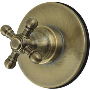 Kingston Brass Metropolitan Single-Handle Six-Way Diverter Valve with Round Trim Kit Antique Brass 4.31 In. L X 3.94 In. W X 4.31 In. H Kingston Brass Metropolitan Single-Handle Six-Way Diverter Valve with Round Trim Kit Antique Brass 4.31 In. L X 3.94 In. W X 4.31 In. H