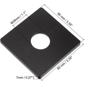Unique Wall Split Flange, ABS Square Self-Adhesive Escutcheon Plate with Diameter Hole, Water Pipe Cover for Water Faucet Decorations Black 28mm Unique Wall Split Flange, ABS Square Self-Adhesive Escutcheon Plate with Diameter Hole, Water Pipe Cover for Water Faucet Decorations Black 28mm