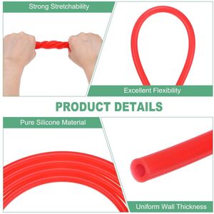 Unique Silicone Tubing, Silicone Rubber Vacuum Tube, High Temp Water Air Hose Pipe for Pump/Liquid Red 1/8 Unique Silicone Tubing, Silicone Rubber Vacuum Tube, High Temp Water Air Hose Pipe for Pump/Liquid Red 1/8