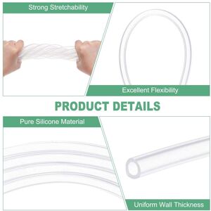 Unique Silicone Tubing, Flexible Silicone Rubber Tube, High Temp Water Air Hose Pipe for Pump/Liquid Transfer/Brewing 3mm x 5mm x 10 M Unique Silicone Tubing, Flexible Silicone Rubber Tube, High Temp Water Air Hose Pipe for Pump/Liquid Transfer/Brewing 3mm x 5mm x 10 M
