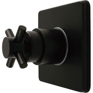 Kingston Brass Concord Single-Handle Six-Way Diverter Valve with Square Trim Kit Matte Black 4.31 In. L X 4.5 In. W X 4.31 In. H Kingston Brass Concord Single-Handle Six-Way Diverter Valve with Square Trim Kit Matte Black 4.31 In. L X 4.5 In. W X 4.31 In. H