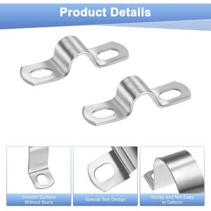 Unique Conduit Clamps, Stainless Steel Rigid Pipe Strap U Bracket Pipe Clamps with Holes for Plumbing/Conduit/Wire/Pipe - Silver 10-Pack 3/8 Unique Conduit Clamps, Stainless Steel Rigid Pipe Strap U Bracket Pipe Clamps with Holes for Plumbing/Conduit/Wire/Pipe - Silver 10-Pack 3/8